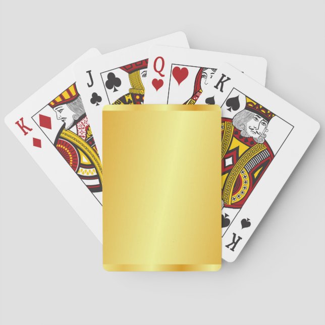 Jeu De Cartes Modèle tendance sur mesure Faux Gold Metallic Look (dos)