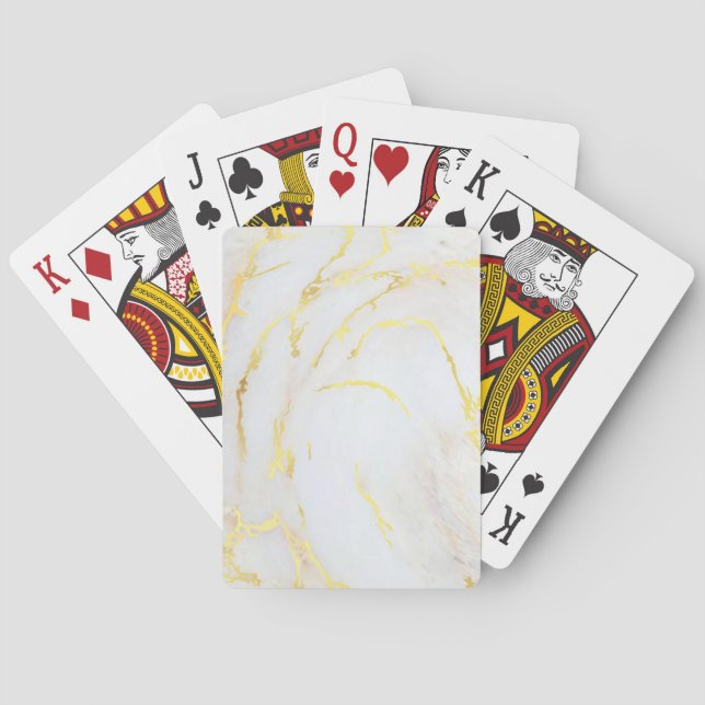 Jeu De Cartes Modèle vierge à personnaliser Marbre Doré (dos)