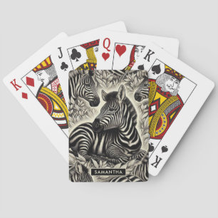 Jeu De Cartes Modèle Zèbre Vintage mou