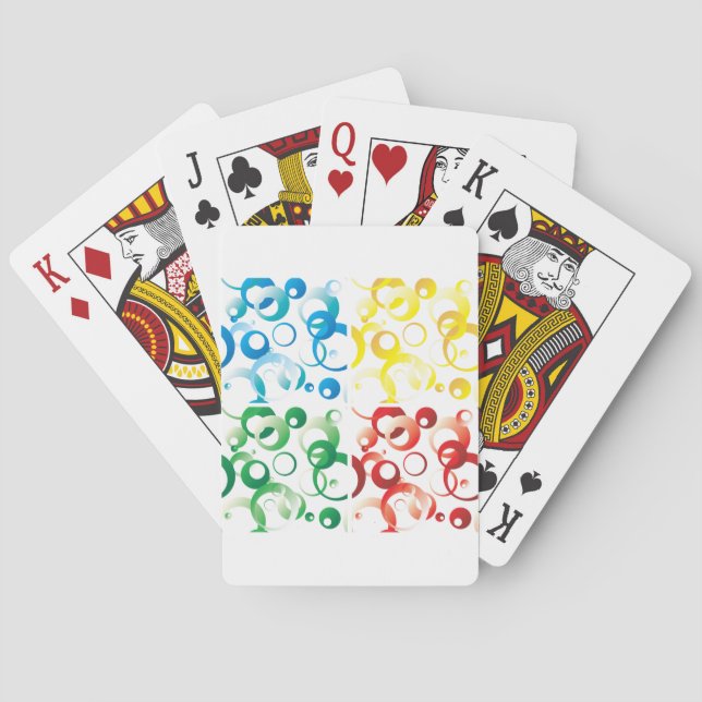 Jeu De Cartes Modern Abstract Colorful Bubbles Geometric Pattern (dos)