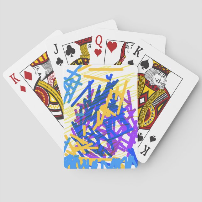 Jeu De Cartes Modern Abstract Paint Splash Classic Playing Cards (dos)