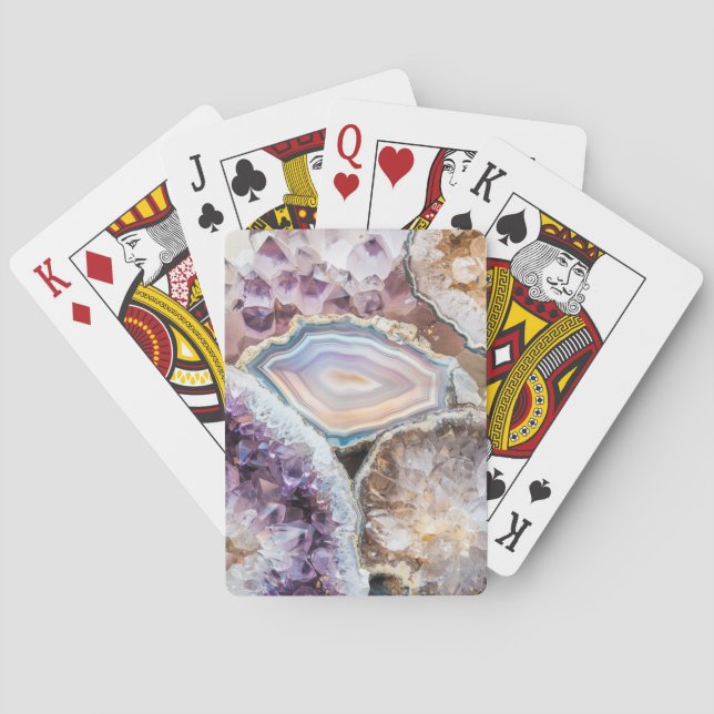 Jeu De Cartes Modern Geode Crystal| Art Photo Poker Cards (dos)