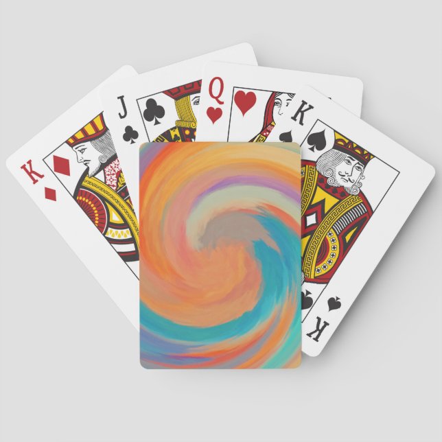 Jeu De Cartes Modern Swirl Abstract Art #8 (dos)