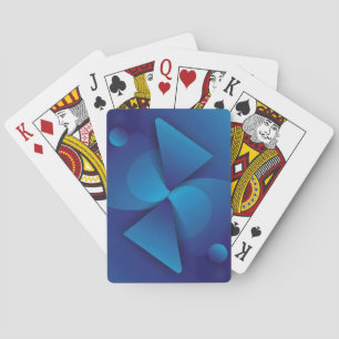 Jeu De Cartes Moderne Abstrait Géométrique Bleu
