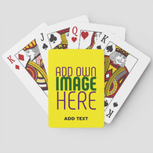 JEU DE CARTES MODERNE ÉDITABLE SIMPLE JAUNE MODÈLE TEXTE IMAGE