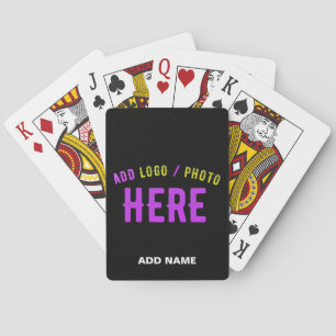 JEU DE CARTES MODERNE ET MODERNE PERSONNALISABLE NOIR VÉRIFIÉ