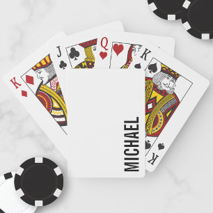 Jeu De Cartes Moderne minimaliste Personnalisé Nom Lecture Carte