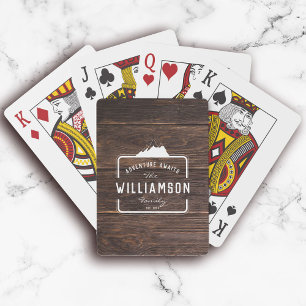 Jeu De Cartes Moderne Rustique Nom de famille Farmhouse Cottage 