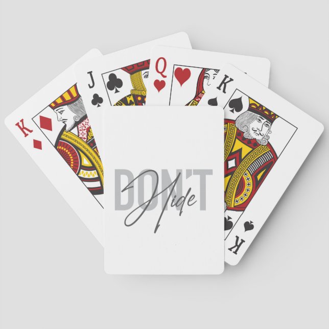 Jeu De Cartes Moderne, simple, cool, design urbain Ne vous cache (dos)