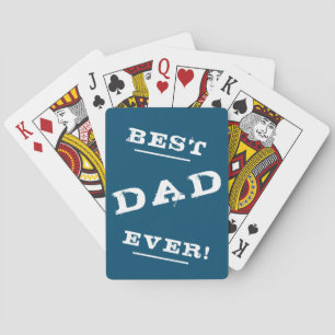 Jeu De Cartes Moderne Simple Meilleur Papa Jamais Typographie Bl