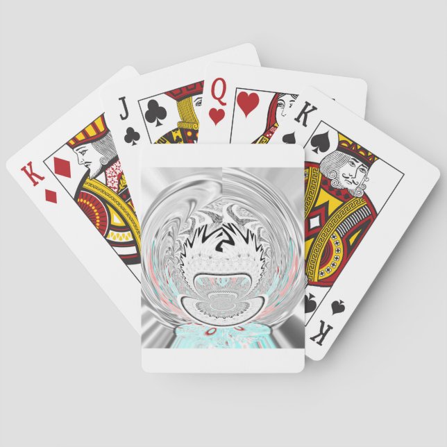 Jeu De Cartes Moderne Urban Ash Gris Flora Abstrait Motif Art (dos)