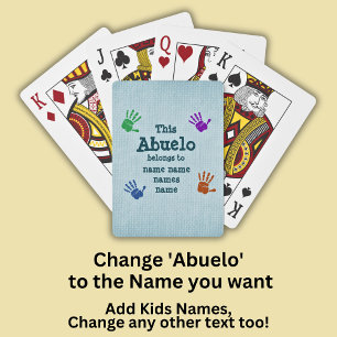 Jeu De Cartes Modifier N'IMPORTE QUEL Texte - Cette Abuelo appar
