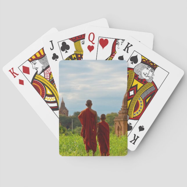 Jeu De Cartes  Moines avec des temples anciens (dos)