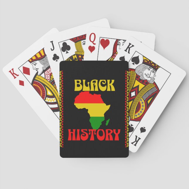 Jeu De Cartes Mois de l'histoire des Noirs, Afro-Américains (dos)