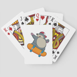 Jeu De Cartes Mole en skate avec skateboard