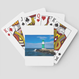 Jeu De Cartes Mole sur la côte de la mer Baltique à Warnemuende