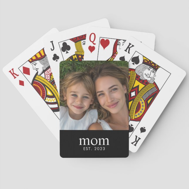 Jeu De Cartes Mom Established Modern Black Photo (dos)