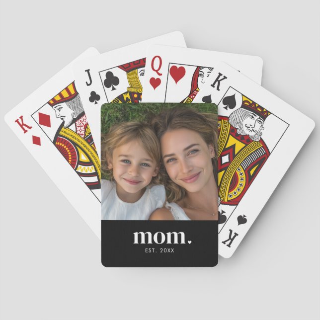 Jeu De Cartes Mom Established Modern Black Photo (dos)