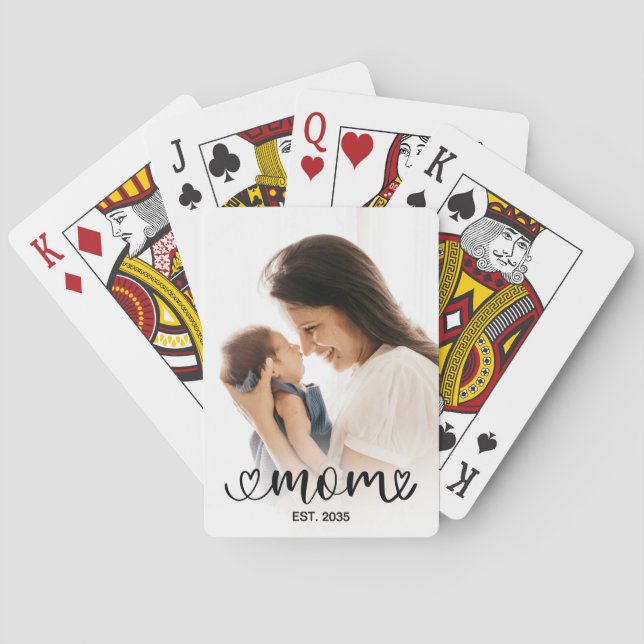 Jeu De Cartes Mom Established Modern Photo Black Script (dos)
