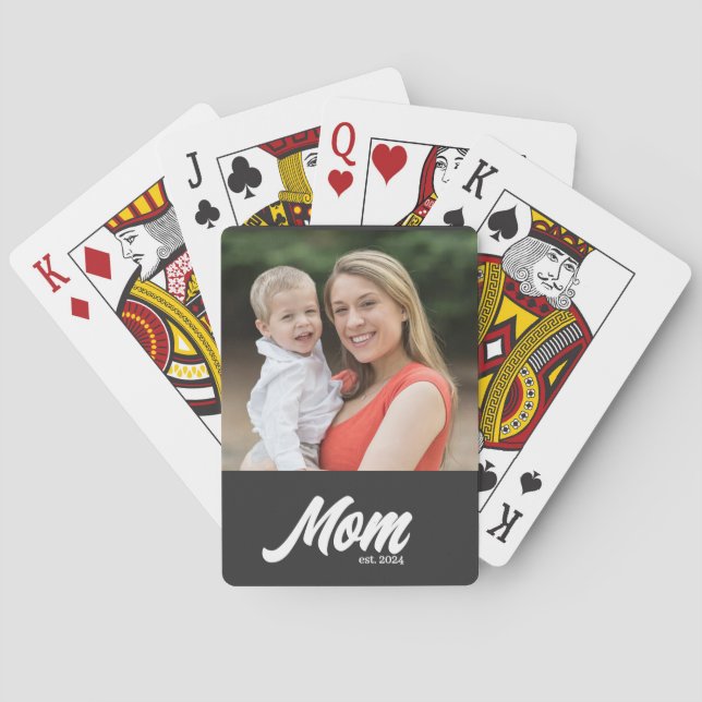 Jeu De Cartes Mom Established Script Black Photo (dos)