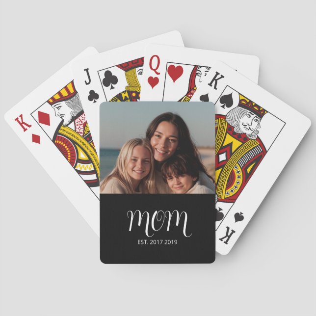 Jeu De Cartes Mom Established Script Black Photo  (dos)