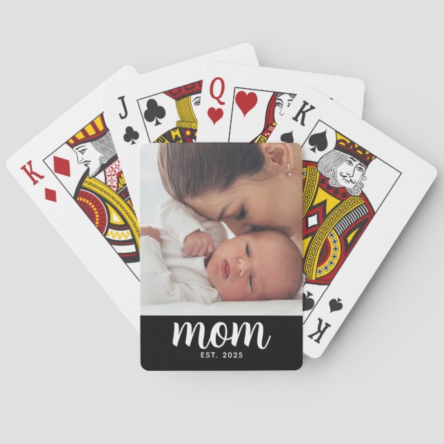 Jeu De Cartes Mom Established Script Black Photo (dos)