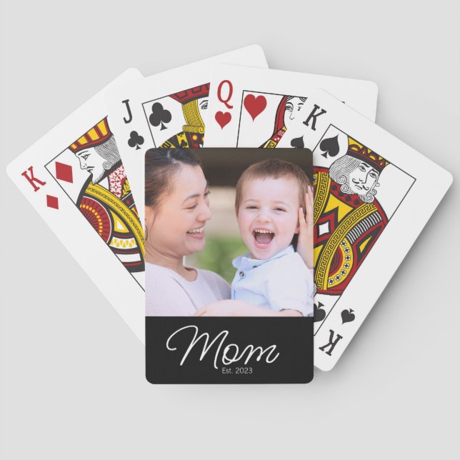 Jeu De Cartes Mom Established Script Black Photo (dos)