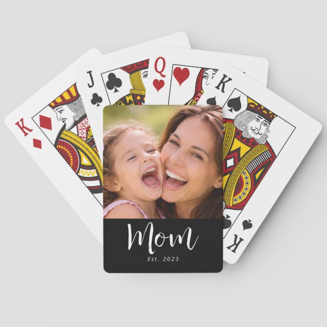 Jeu De Cartes Mom Established Script Black Photo (dos)