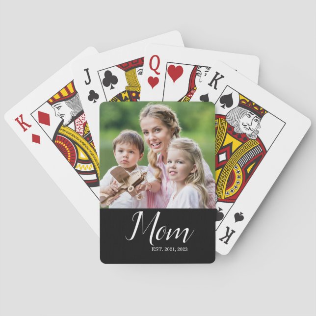 Jeu De Cartes Mom Established Script Black Photo  (dos)