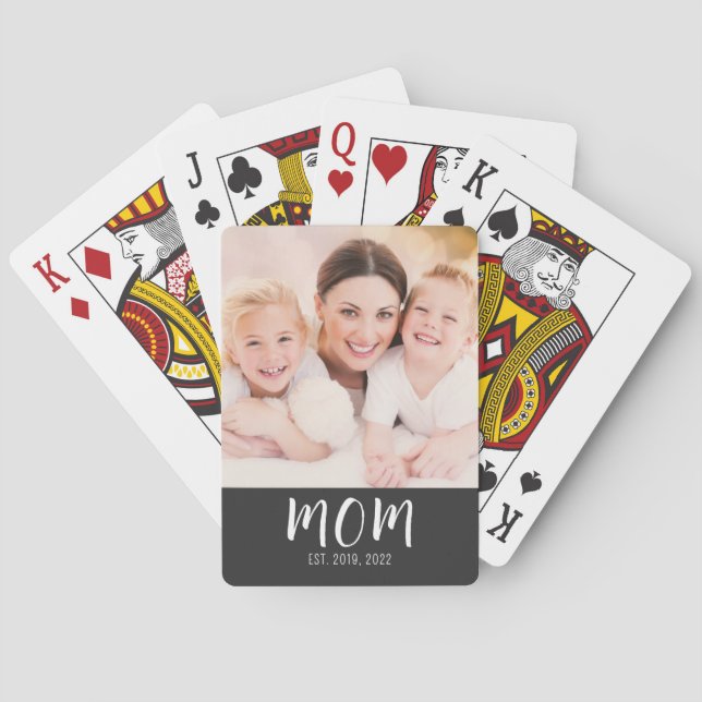 Jeu De Cartes Mom Established Script Black Photo (dos)