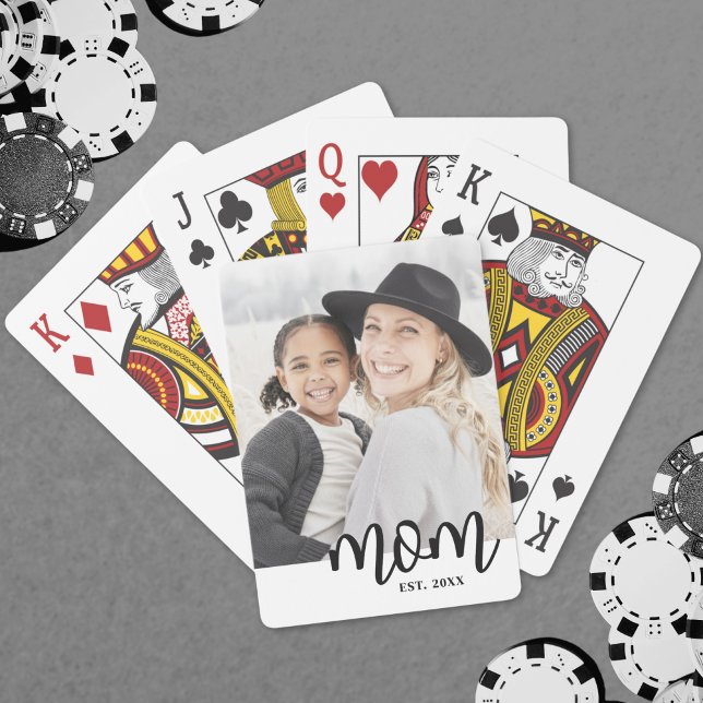 Jeu De Cartes Mom Photo Mother's Day (Mom Established Mother's Day Gift Poker Cards)