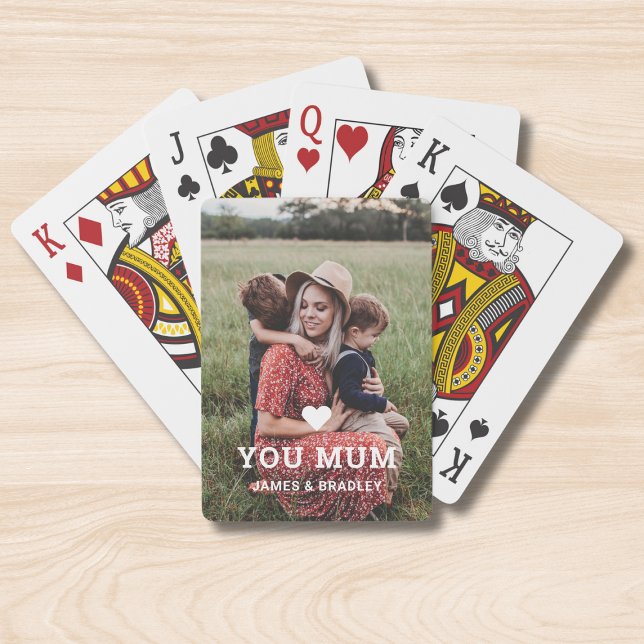 Jeu De Cartes MON COEUR VOUS AIME MUM Fête des Mères Photo (Créateur téléchargé)