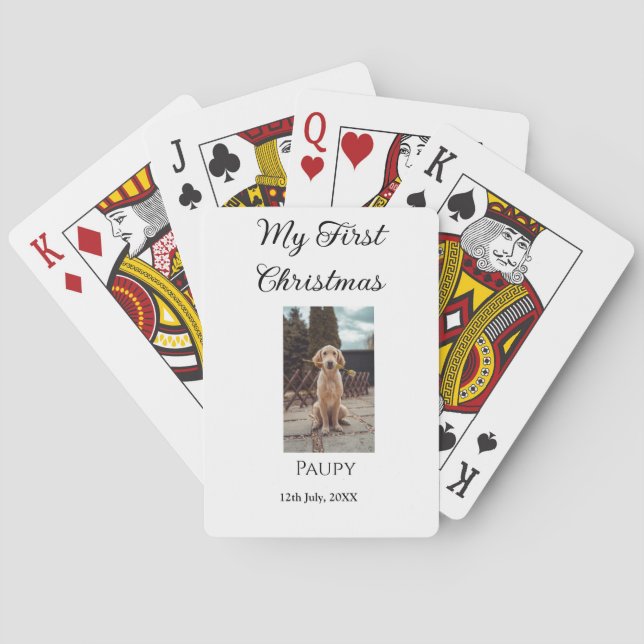 Jeu De Cartes Mon premier Noël ajouter nom animal chien chat ann (dos)