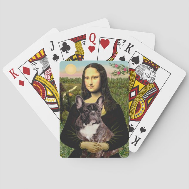 Jeu De Cartes Mona Lisa - Bouledogue Français Bringé (dos)