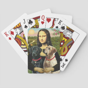 Jeu De Cartes Mona Lisa et son Black Lab & Yellow Lab