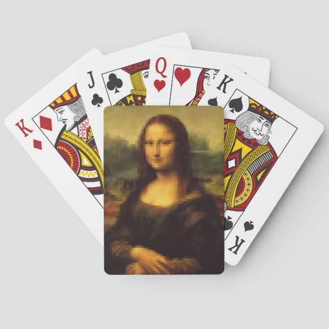 Jeu De Cartes Mona Lisa Pixellée (dos)