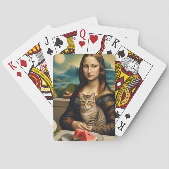 Jeu De Cartes Mona Lisa & son chat - Vibrations estivales \ (dos)