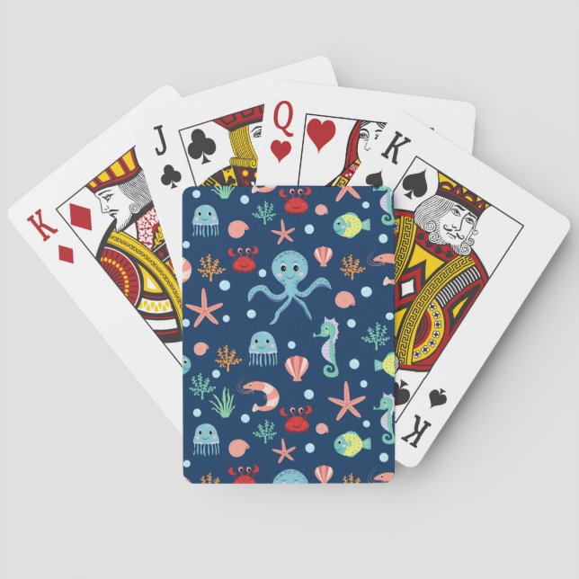 Jeu De Cartes Monde marin (dos)