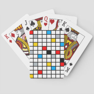 Jeu De Cartes Mondrian géométrique Composition minimaliste moder