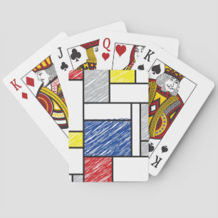 Jeu De Cartes Mondrik Scribbles Minimaliste De Stijl Art Moderne