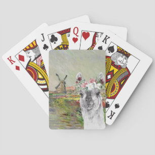 Jeu De Cartes Monet Champ Tulipes et Fancy Llama