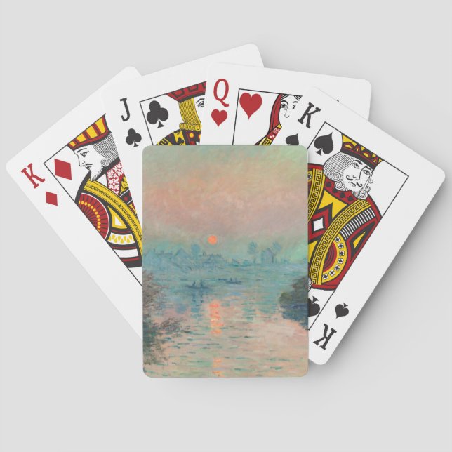 Jeu De Cartes Monet Sunset Seine Beaux-Art Impressionnisme (dos)
