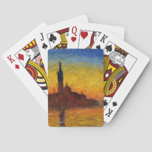 Jeu De Cartes Monet Sunset Venise Coloré Impressionnisme Art
