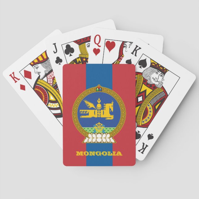 Jeu De Cartes Mongolie Jouer aux cartes Jeux, Drapeau mongol (dos)