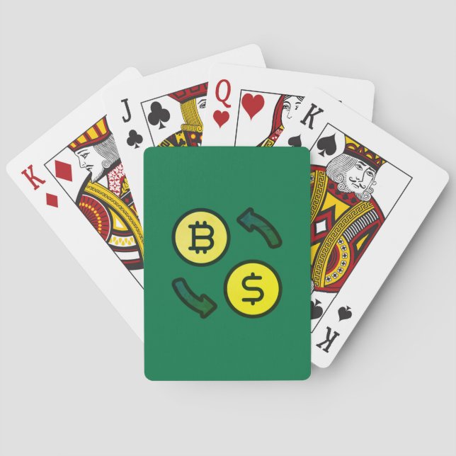 Jeu De Cartes Monnaie Bitcoin à Icônes Dollar (dos)
