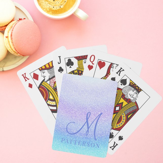 Jeu De Cartes Monogram Girly Parties scintillant Chic Sparkle No (Créateur téléchargé)