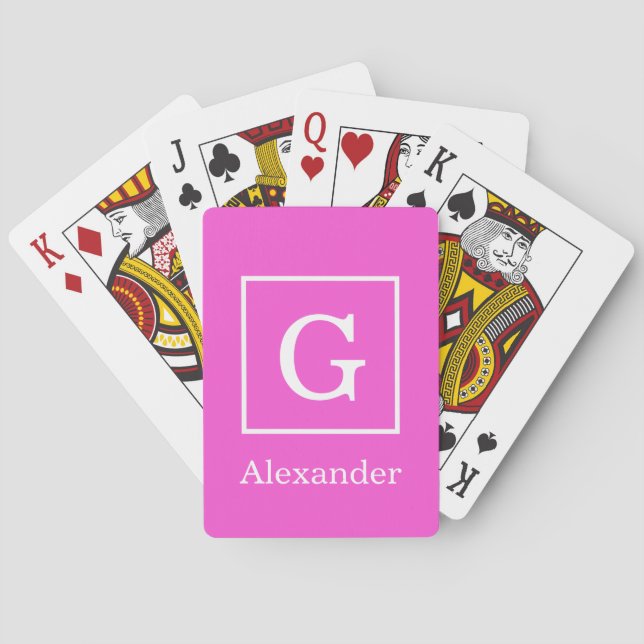 Jeu De Cartes Monogram initial (dos)