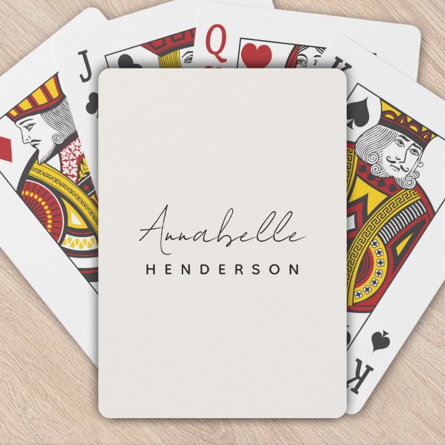 Jeu De Cartes Monogram neutre | Minimalist stylish (Créateur téléchargé)