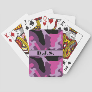 Jeu De Cartes Monogram rose, purple, Black Camo Playing Cards