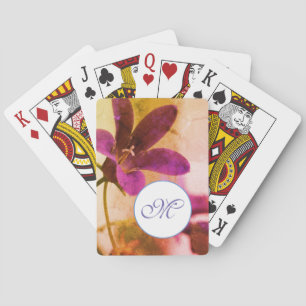 Jeu De Cartes Monogramme d'amour pourpre